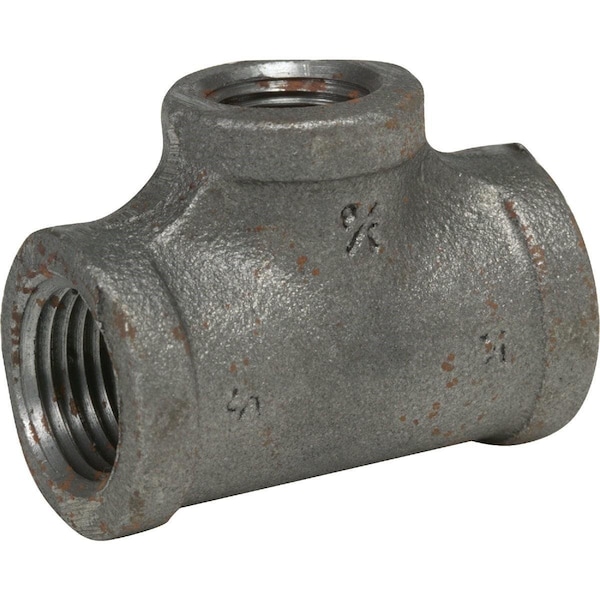 Anvil 1/2 In. x 1/2 In. x 3/8 In. Reducing Malleable Black Iron Tee 8700121208 - main